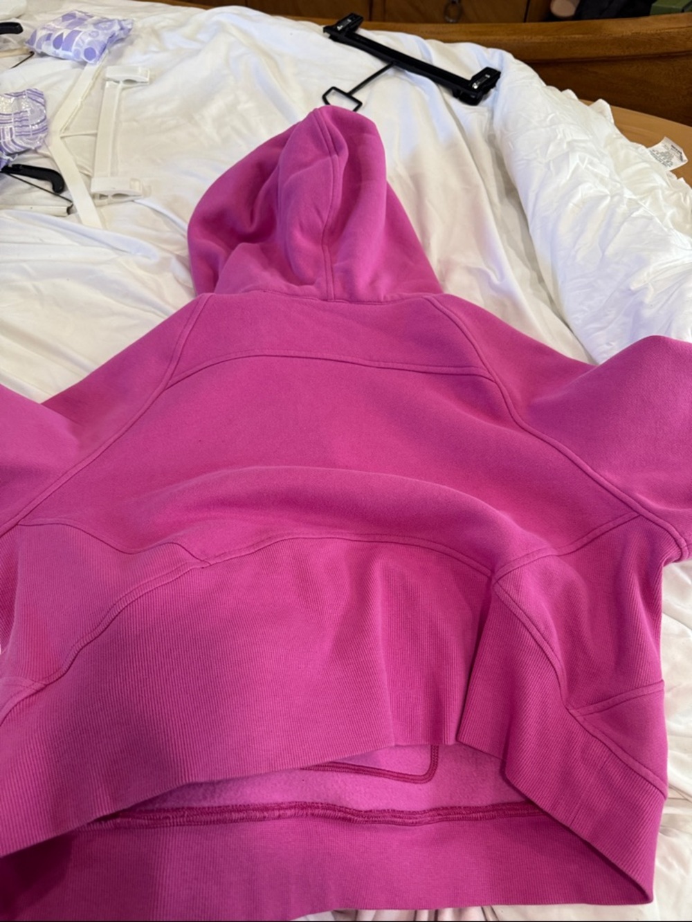 Cropped Hot Pink Half-Zip lululemon scuba - Picture 2 of 2
